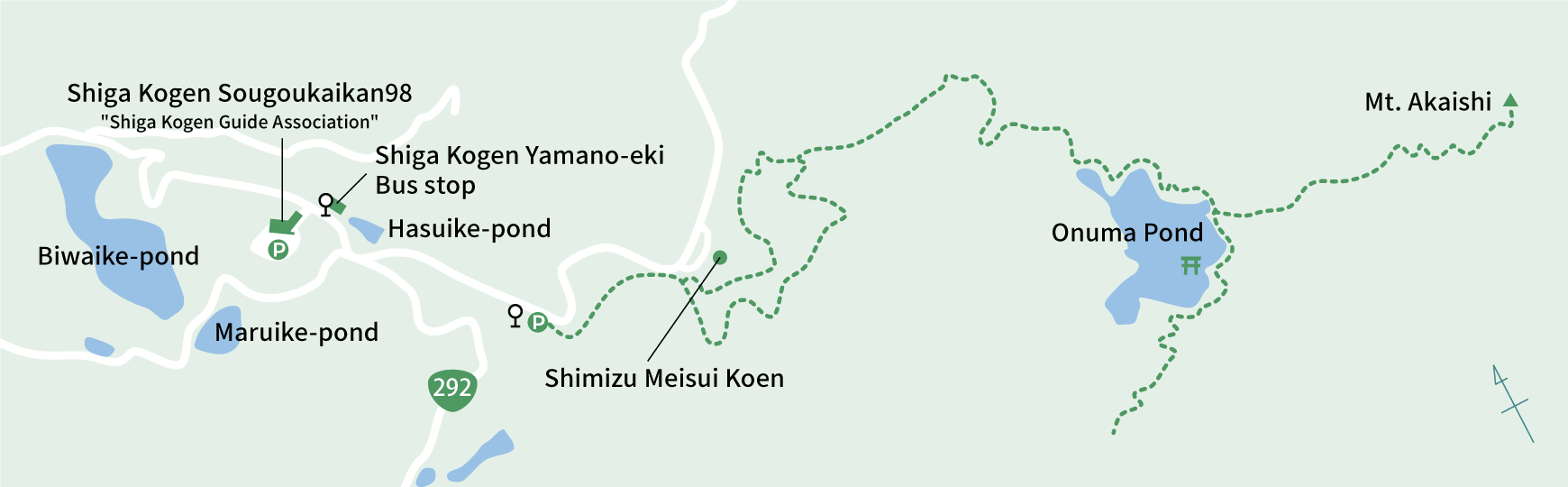 Map to Onuma Pond