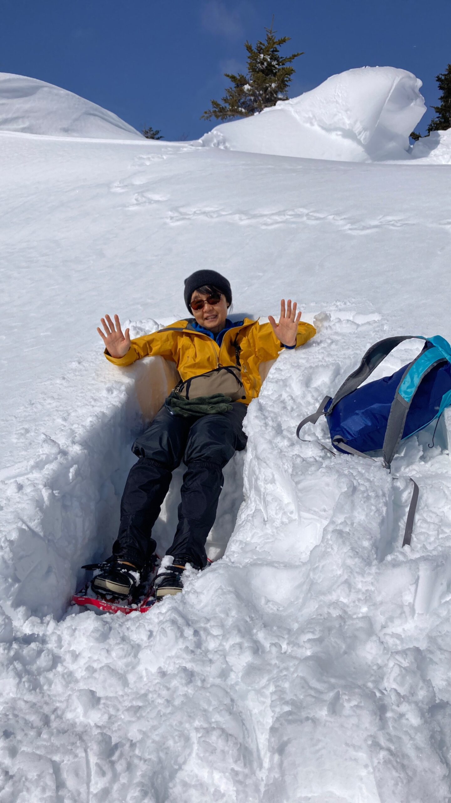 楽々山頂スノーシューガイド16　Snowshoe Mountain Top Group Tour report