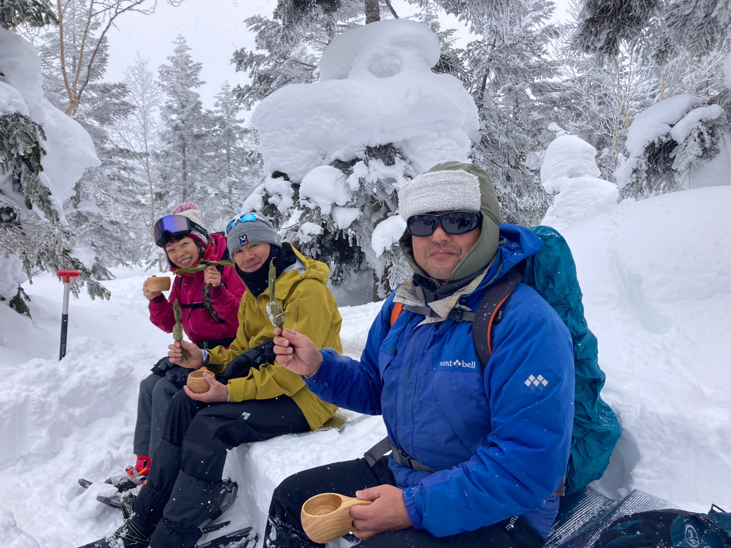 楽々山頂スノーシューガイド20　Snowshoe Mountain Top Group Tour report
