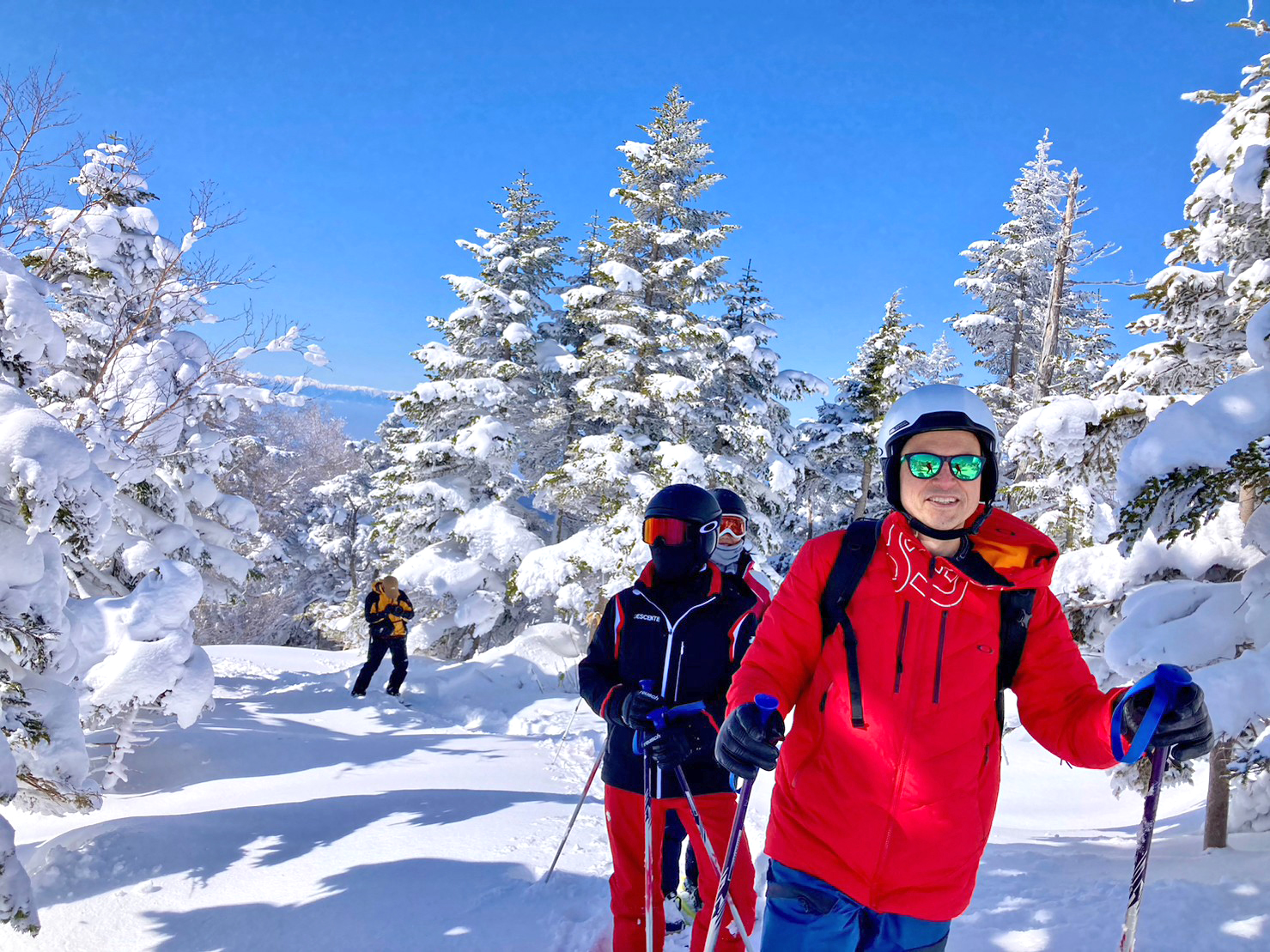楽々山頂スノーシューガイド21　Snowshoe Mountain Top Group Tour report
